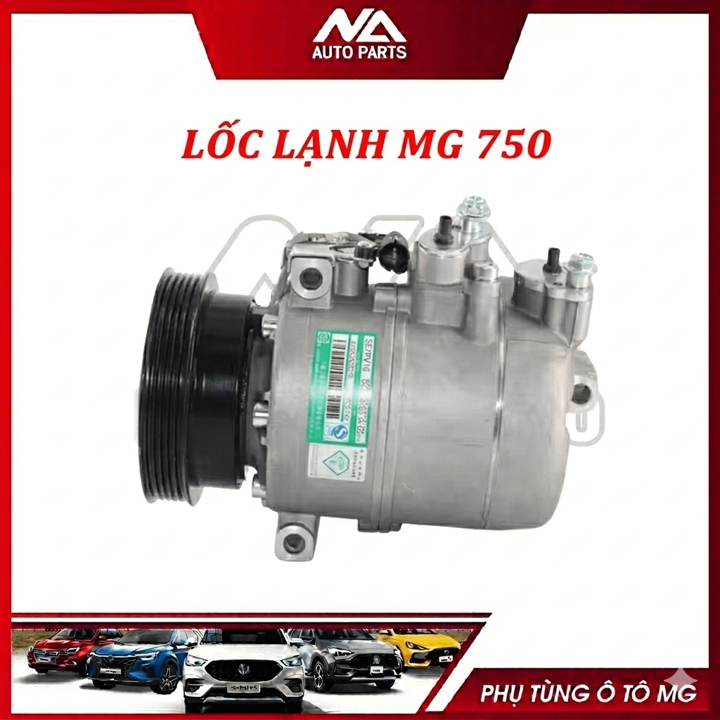 Lốc lạnh MG 750 chính hãng JPB90045B Lốc Lạnh MG 750 JPB90045B Chính Hãng – Máy Nén Điều Hòa MG 750 Hoạt Động Mạnh Mẽ Lốc lạnh MG 750 JPB90045B (máy nén điều hòa MG 750) là bộ phận trung tâm của hệ thống điều hòa, có nhiệm vụ nén gas và tạo áp suất để làm lạnh không khí trong xe. Khi block điều hòa MG 750 bị yếu hoặc hỏng, xe sẽ gặp tình trạng điều hòa không mát, kêu to, hoặc không hoạt động. Sản phẩm lốc lạnh MG 750 chính hãng JPB90045B được thiết kế chuẩn zin theo xe, đảm bảo khả năng vận hành ổn định, làm lạnh nhanh và bền bỉ trong điều kiện sử dụng thực tế tại Việt Nam.