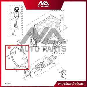Nắp Đậy Phía Sau Thân Máy MG5 MT 2024 PLT200045